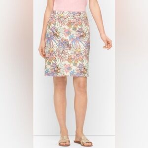 Talbots Floral Tropical Parrot Print Skirt | Size 8
